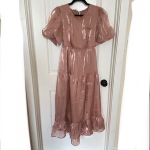 Dazy Pink Organza-Like Dress, XL